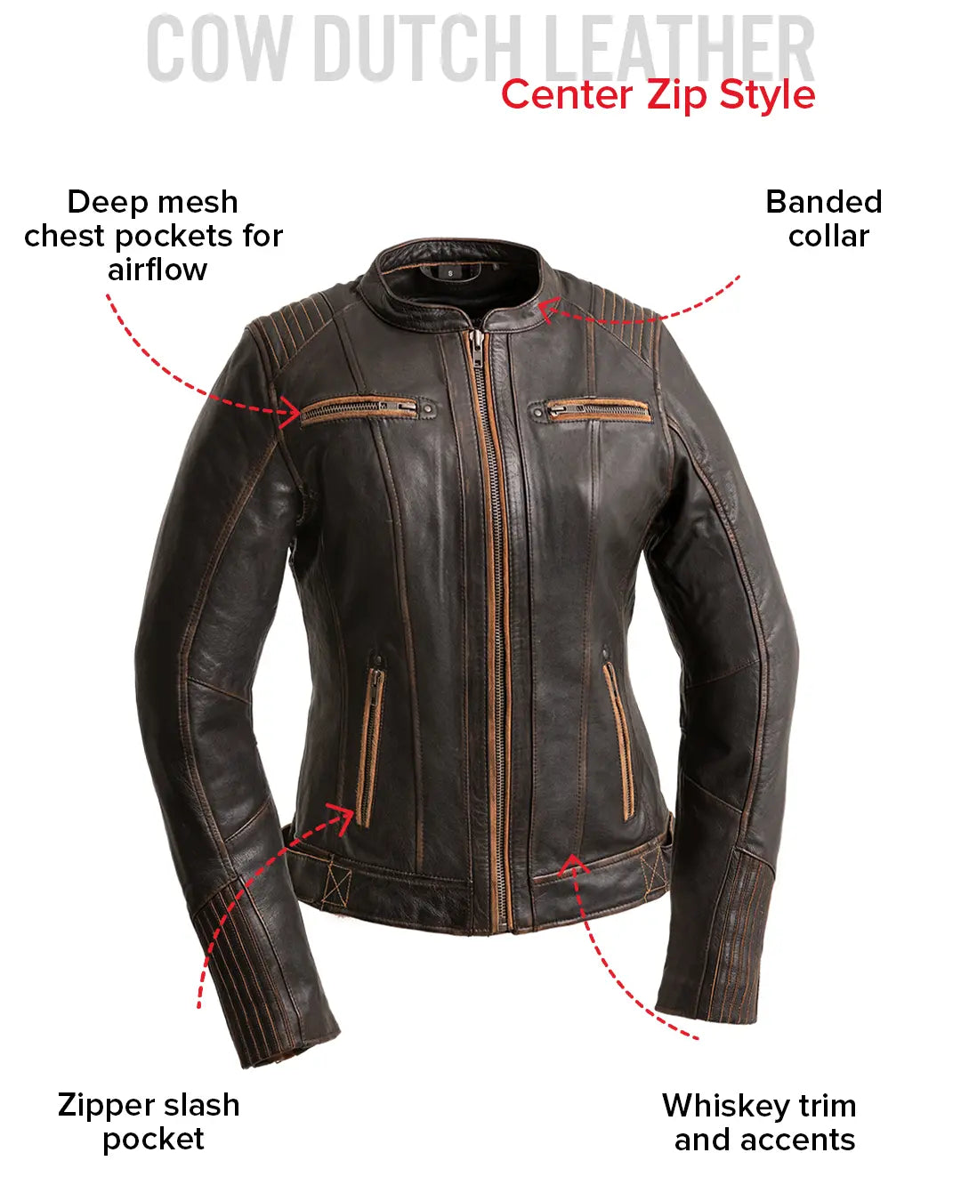 Electra - Women's Motorcycle Leather Jacket