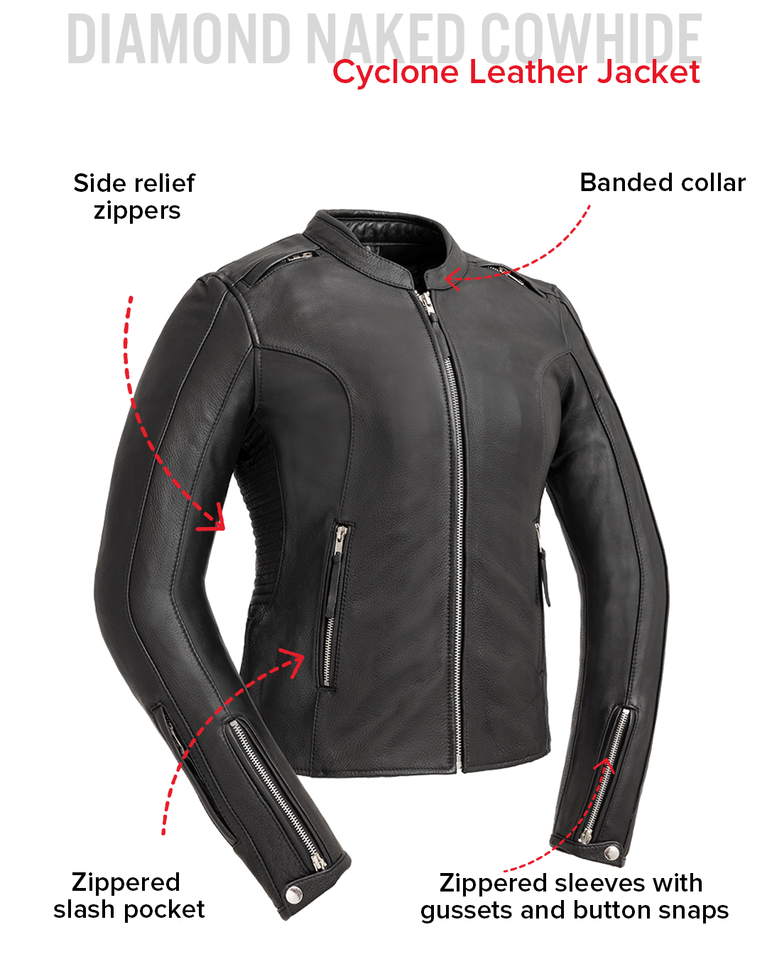 Cyclone - Women's Motorcycle Leather Jacket