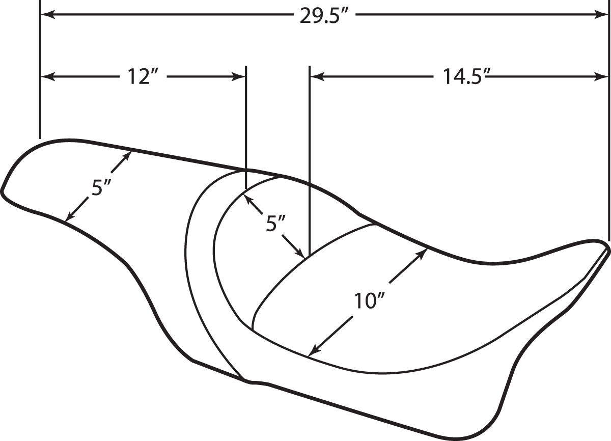 DRAG SPECIALTIES SEATS, DRAG SPECIALTIES SEATS Predator Seat - Smooth for FLHR '94-'96 - Part #0801-0616