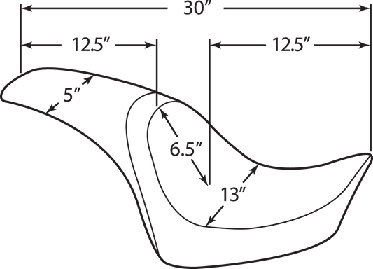 DRAG SPECIALTIES SEATS, Drag Specialties Seats Predator Seat - Smooth for FXS/FLS '11-'17 | Part #0802-0925