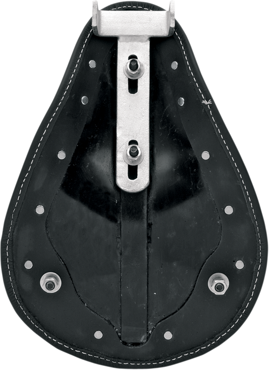 DRAG SPECIALTIES SEATS, DRAG SPECIALTIES SEATS Spring Solo Low-Profile Seat - Small Black Leather with White Stitching, Part 0806-0028