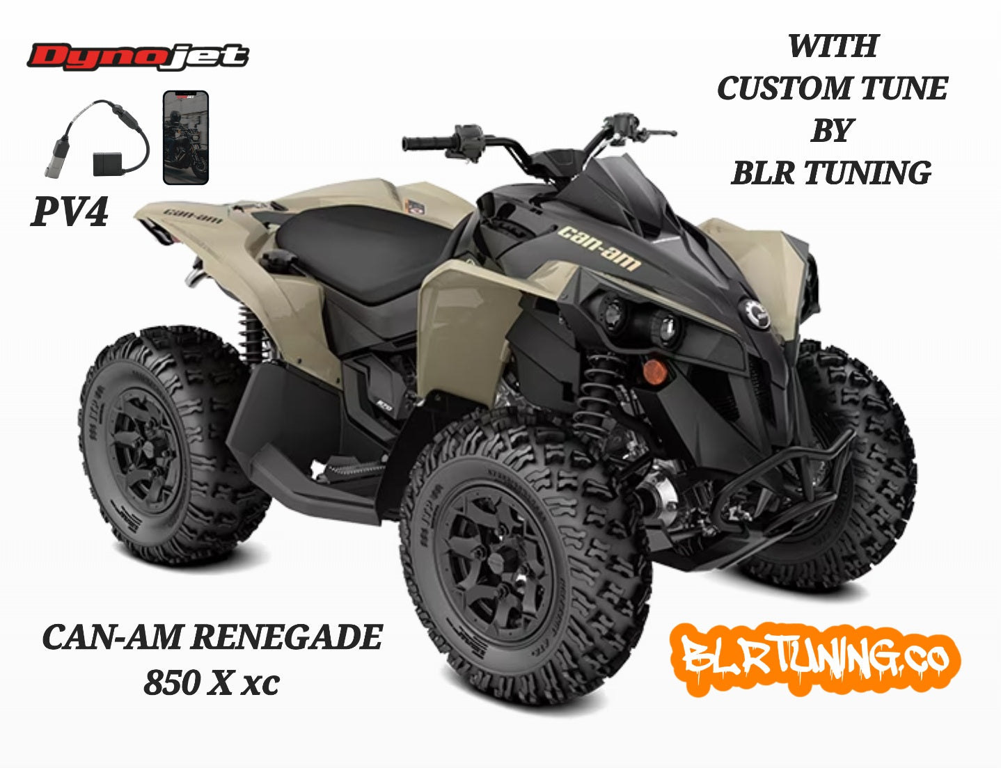 CAN-AM RENEGADE 650 850 1000 2019 - 2025 PV4-25-01 BY DYNOJET WITH OPTIONAL CUSTOM TUNING BY BLR TUNING