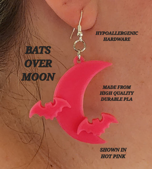 BATS OVER MOON EARRINGS