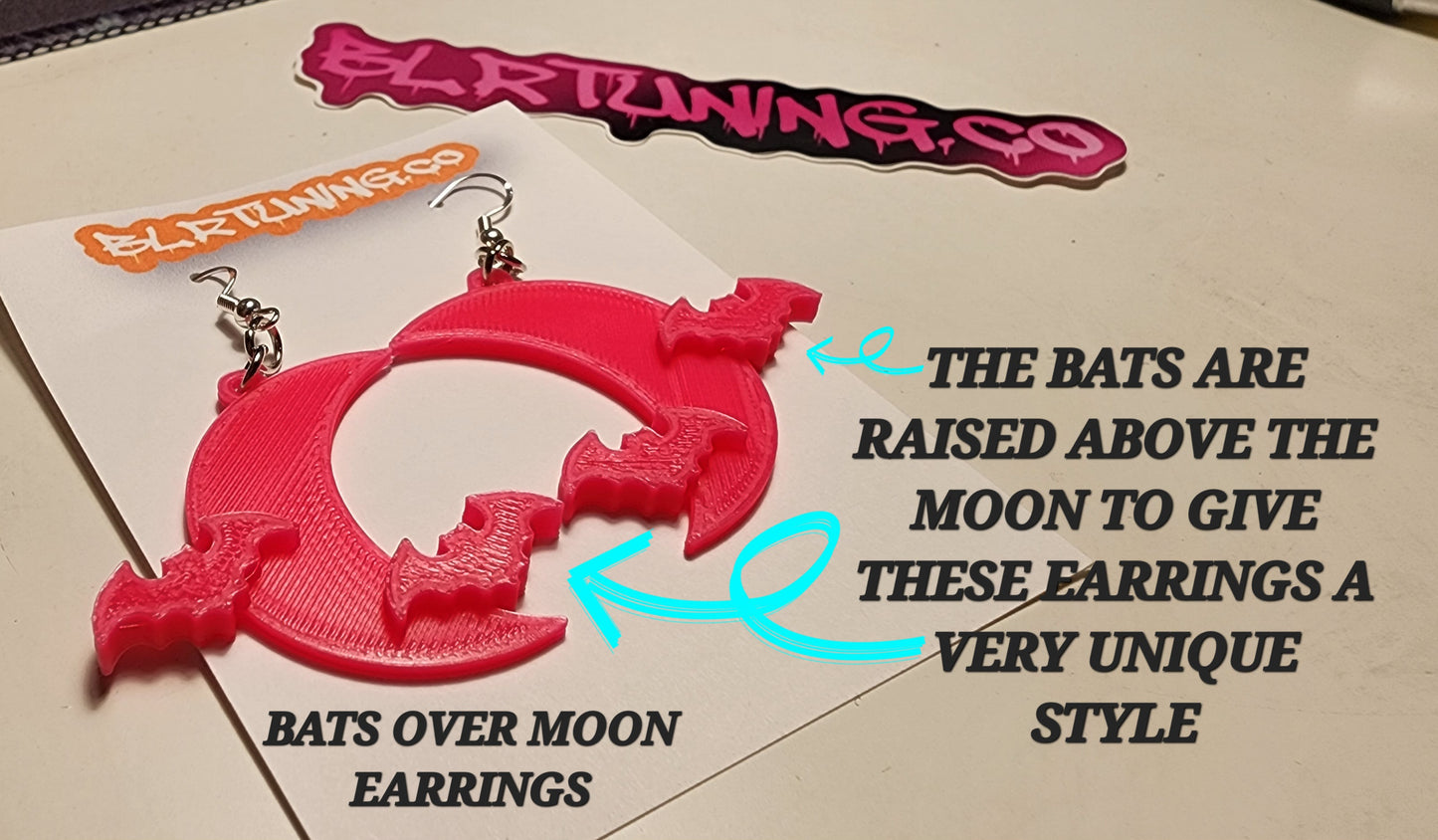 BATS OVER MOON EARRINGS
