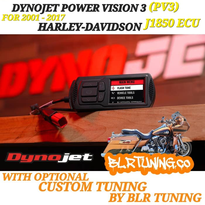 HARLEY DAVIDSON PV3-15-01 FOR 2001 - 2017 J1850 ECU BY DYNOJET WITH OPTIONAL CUSTOM TUNING BY BLR TUNING