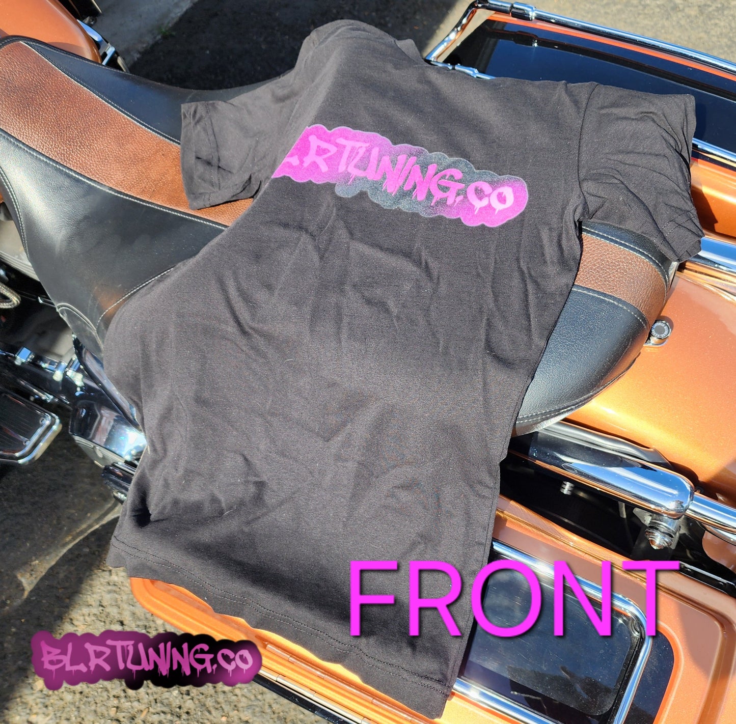 WOMENS PINK LOGO NO FACE NO CASE T-SHIRT BY BLR TUNING