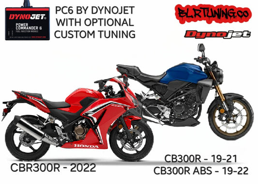 HONDA CB300R AND CB300R ABS 2019 - 2022 CBR300R 2022 PC6 BY DYNOJET WITH OPTIONAL CUSTOM TUNING BY BLR TUNING