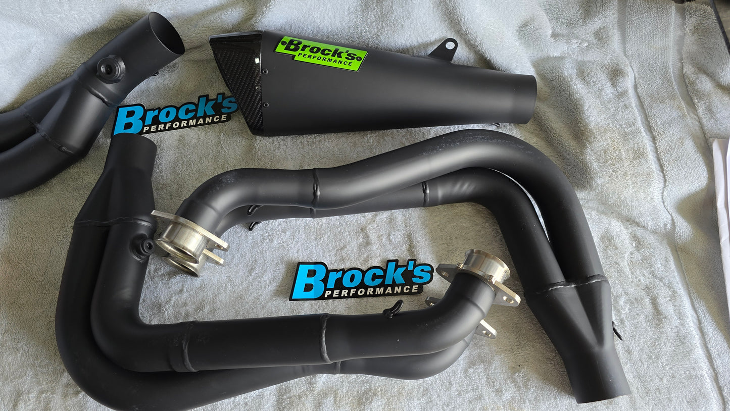 KAWASAKI ZH2 20 - 25 BROCKS PERFORMANCE FULL SYSTEM PENTA-CARBON BLACK CERAMIC COATED EXHAUST
