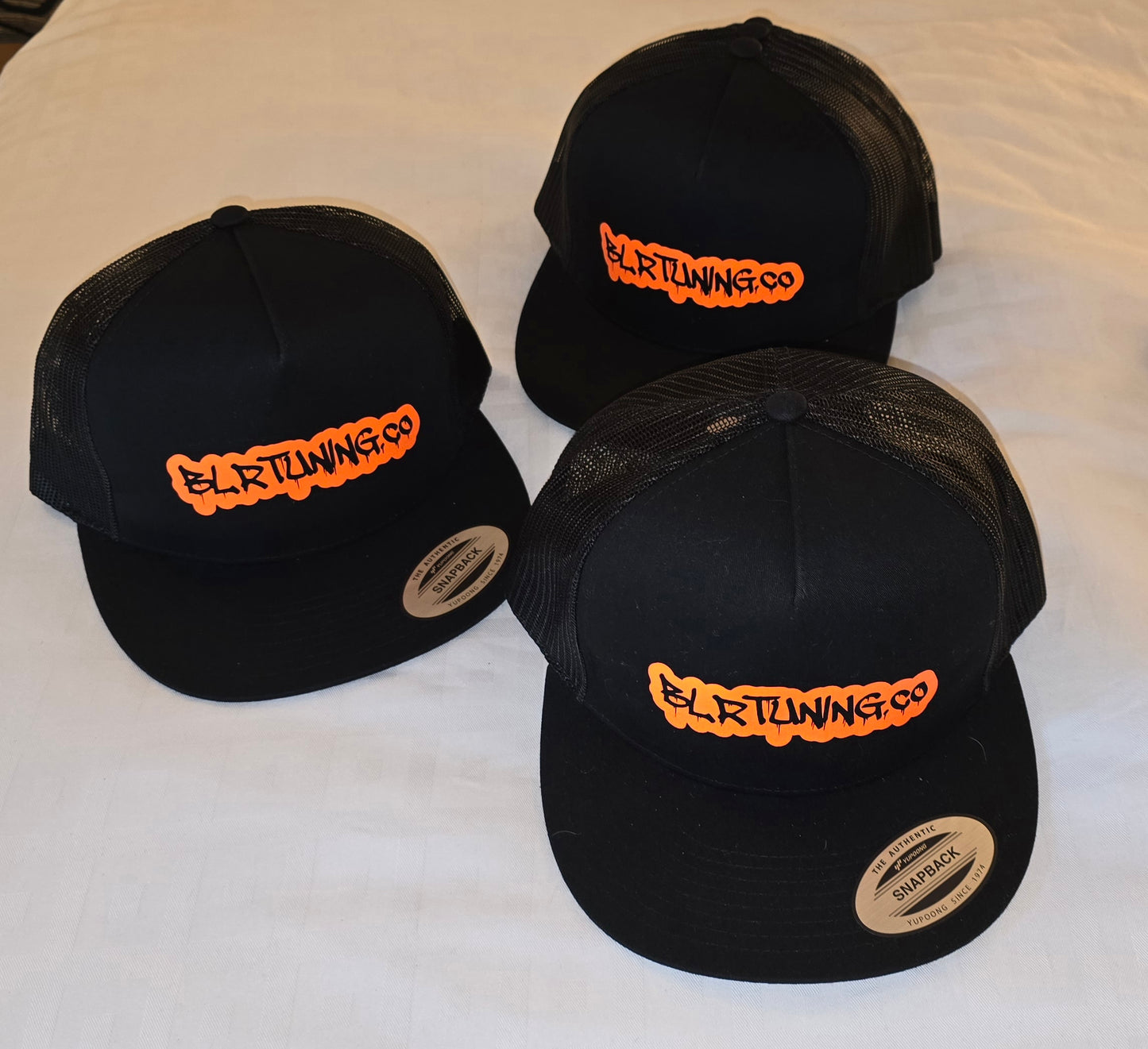 BLR TUNING SNAPBACK HAT LIMITED EDITION BLACK WITH ORANGE LOGO