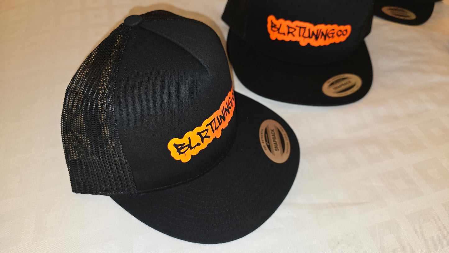 BLR TUNING SNAPBACK HAT LIMITED EDITION BLACK WITH ORANGE LOGO