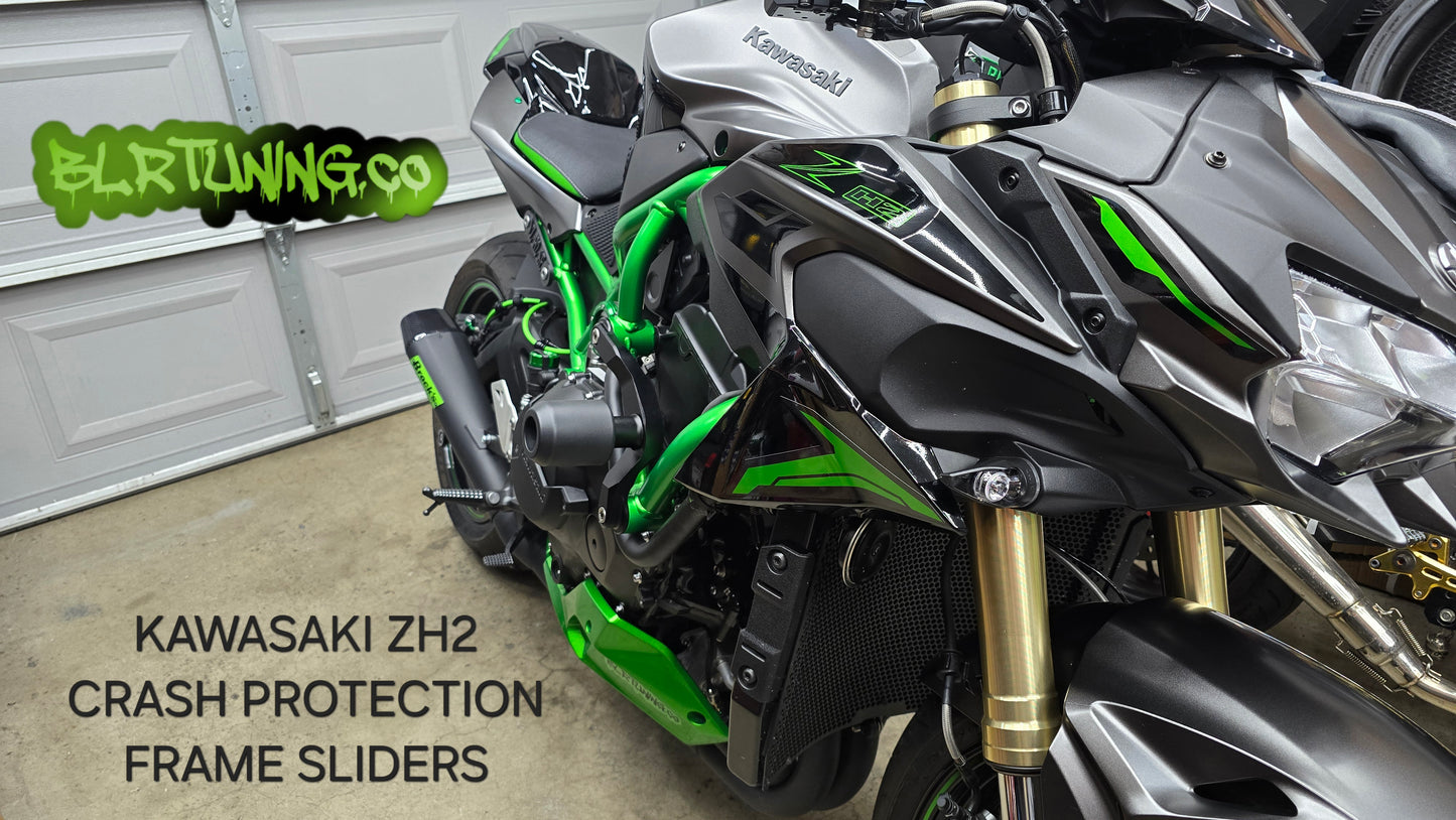 KAWASAKI ZH2 AND ZH2 SE CRASH PROTECTION FRAME SLIDERS FITS 2020 AND UP