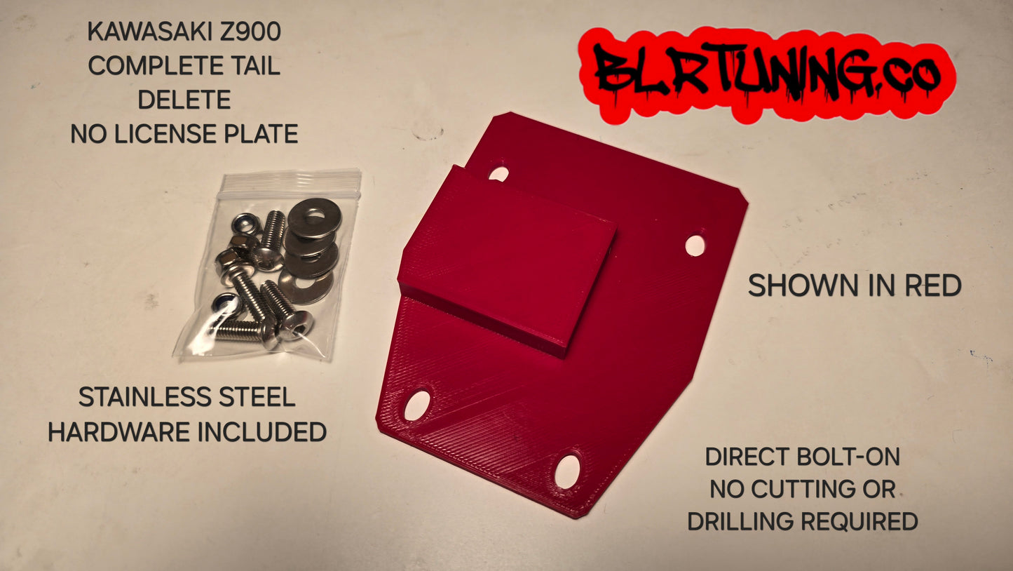 KAWASAKI Z900 TAIL Tidy LICENSE PLATE MOUNT OR PLATE DELETE FITS 17 - 24 Z900
