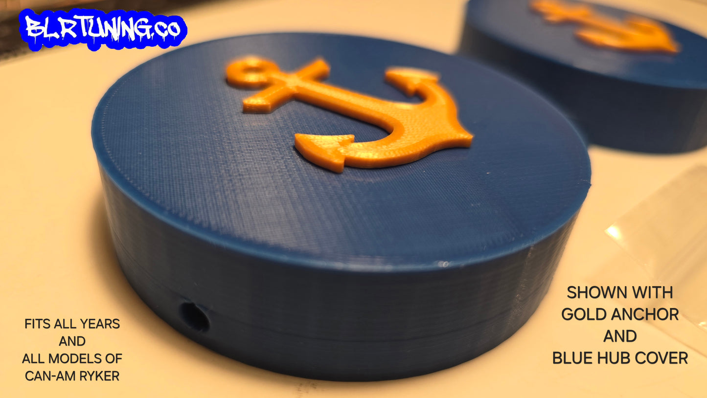 ANCHOR FRONT HUB COVERS FOR CAN-AM RYKER SOLD AS A SET OF 2