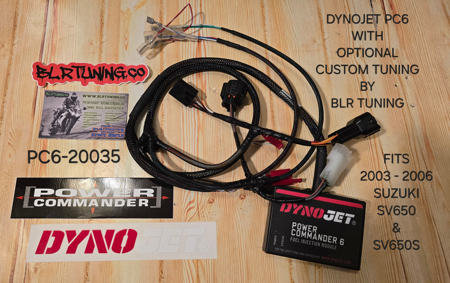 SUZUKI SV650 SV650S PC6 BY DYNOJET WITH OPTIONAL CUSTOM TUNING BY BLR TUNING FITS 03 - 06