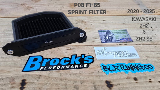 SPRINT FILTER P08 F1-85 FOR KAWASAKI ZH2 AND ZH2 SE 2020 - 2025 HIGH FLOW RACE APPLICATION AIR FILTER