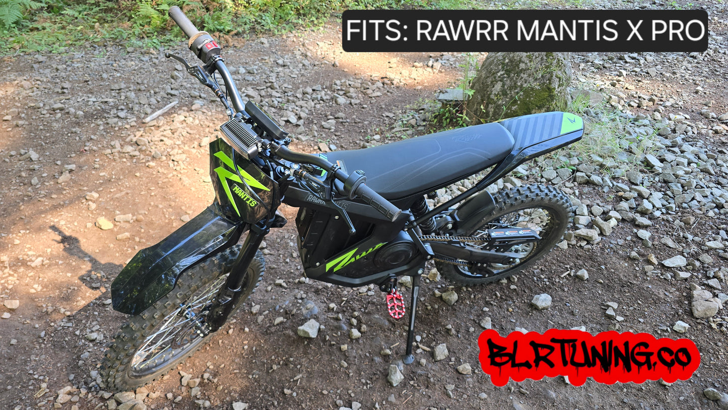 FOOT PEGS FOR RAWRR MANTIS X AND MANTIS X PRO BILLET ALUMINUM WITH STAINLESS STEEL TEETH BY BLR TUNING