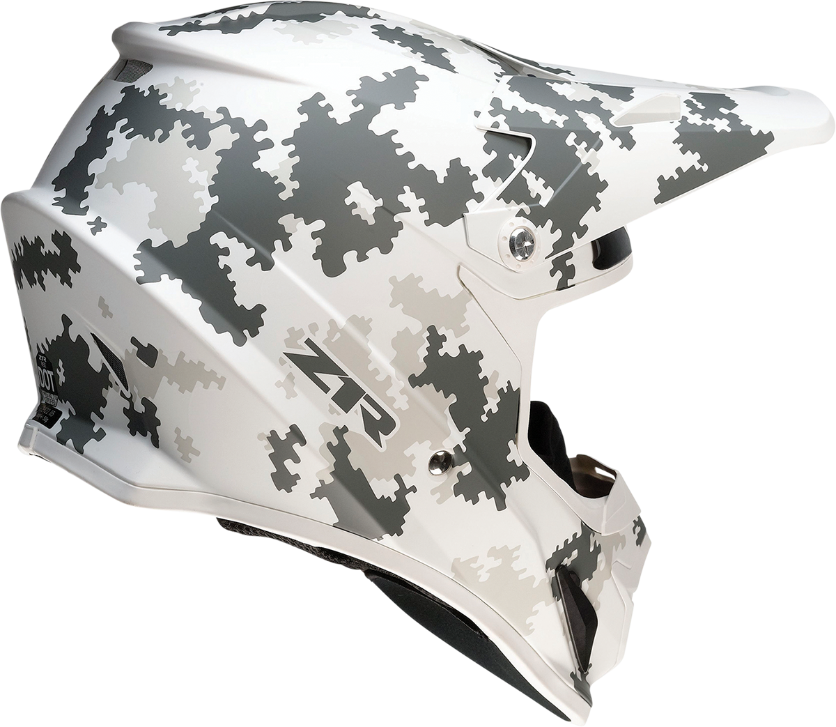 Z1R, Z1R Rise Snow Helmet - Digi Camo White/Gray, 2XL - Injection Molded Polycarbonate Shell with Open Flow Ventilation