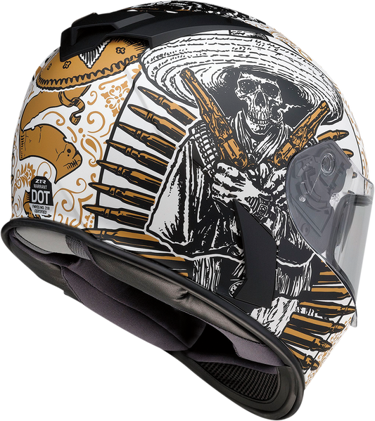 Z1R, Z1R Warrant Sombrero Helmet - White and Gold, XS | Part 0101-14164