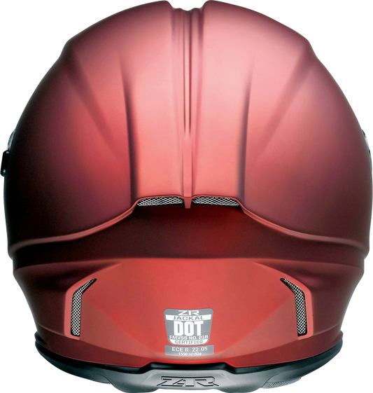 Z1R, Z1R Jackal Helmet Satin Red Large 0101-14824 - Advanced Motorcycle Helmet with Drop-Down Sun Visor and Integrated Speaker Pockets