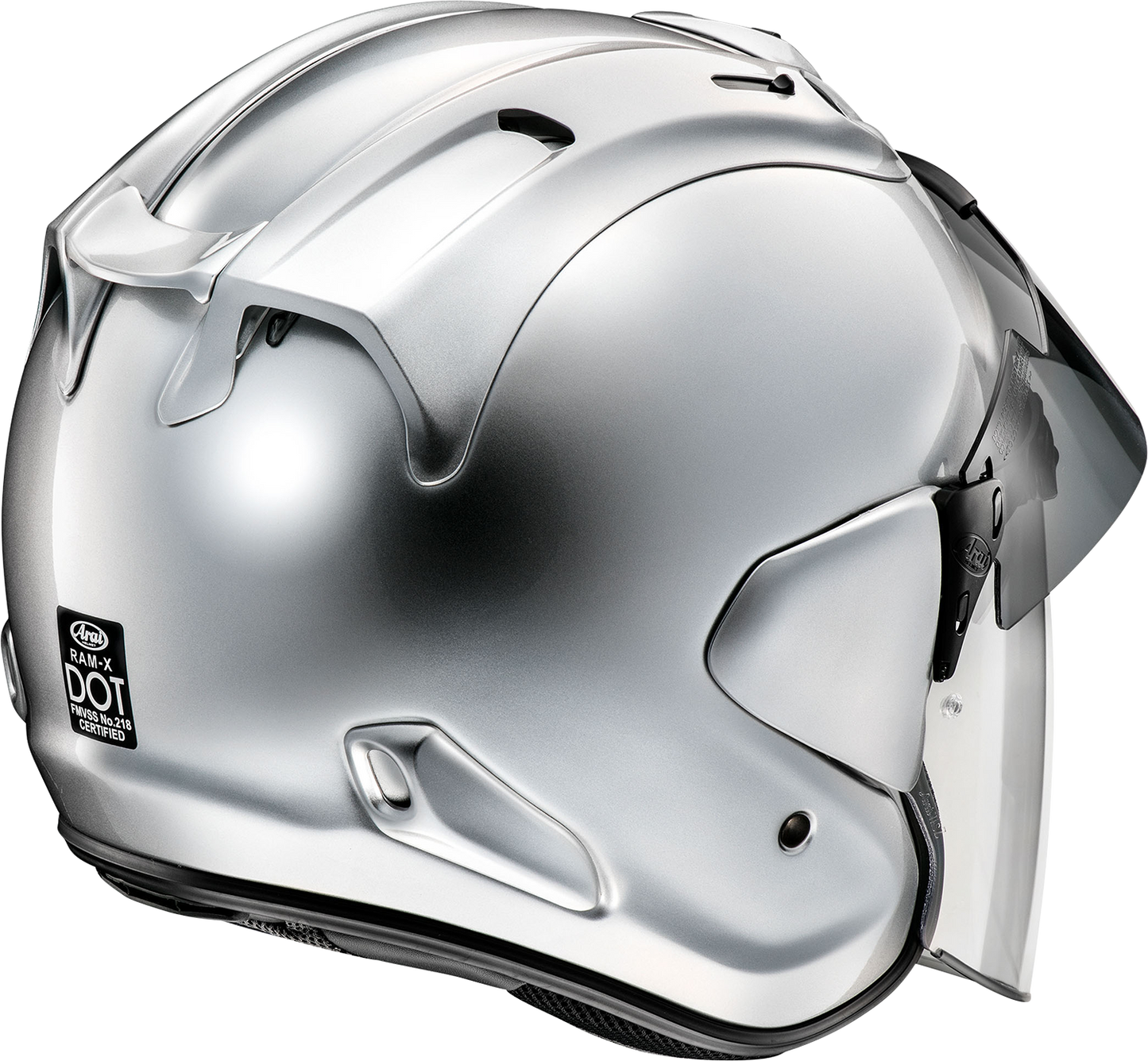 ARAI HELMETS, Arai Helmets Ram-X XS Aluminum Silver with VAS-Z Shield System - Part 0104-2928
