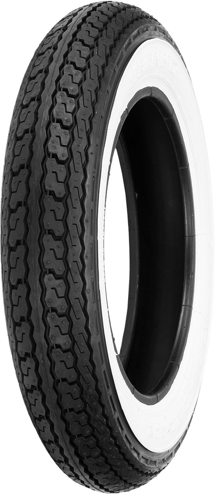 SHINKO, SHINKO Tire 550 Series Front/Rear 3.50-10 59J Bias TL with Whitewall - Classic Scooter Style