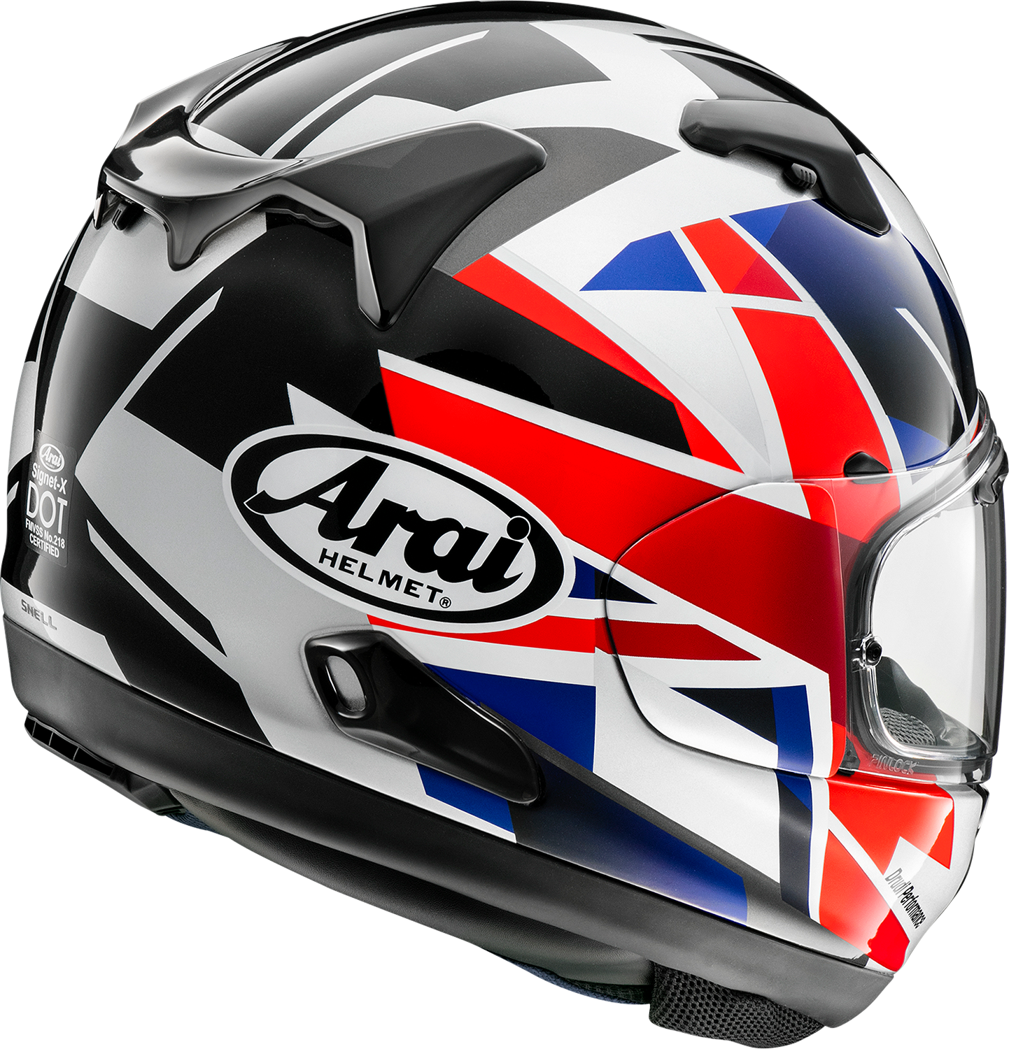 ARAI HELMETS, ARAI HELMETS Signet-X Helmet with VAS Shield System - Flag UK, XS (Part No. 0101-16191)