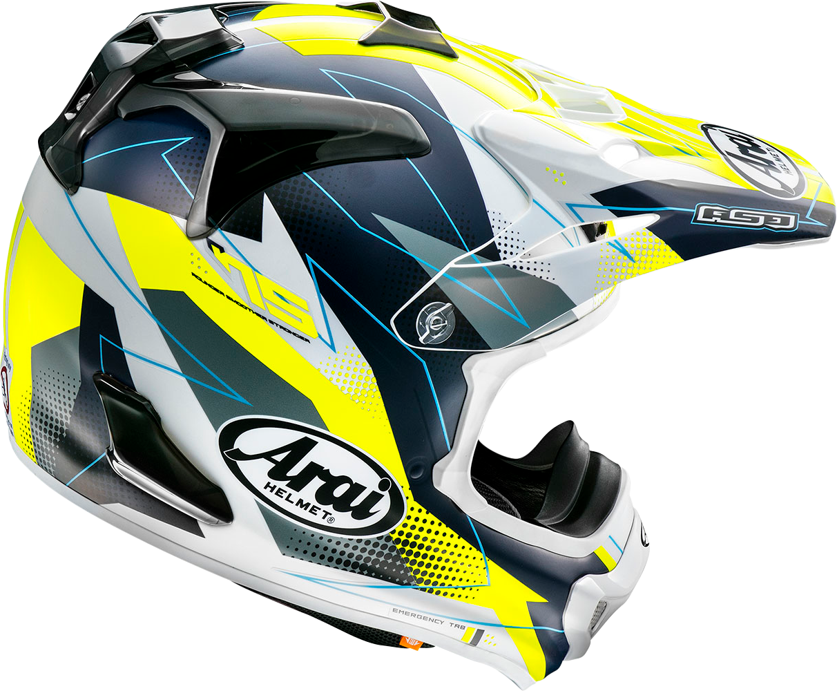 ARAI HELMETS, ARAI Helmets VX-Pro4 Resolute Yellow Helmet - Medium, Part Number 0110-8484