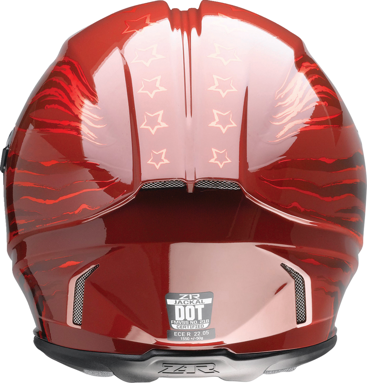 Z1R, Z1R Jackal Patriot Helmet in Red β Intermediate Oval Fit, 3XL