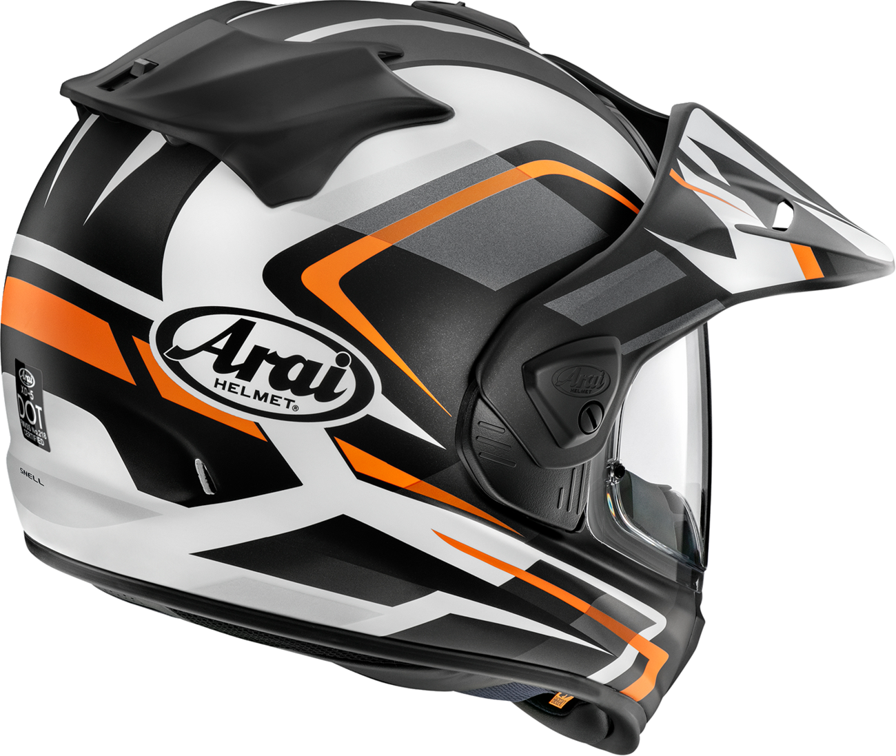 ARAI HELMETS, ARAI Helmets XD-5 Discovery Helmet in Orange Frost (Size XS) – Advanced Ventilation and Quick-Release Shield System