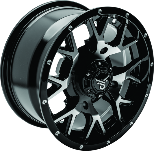 QuadBoss, QuadBoss Barbwire 14x7 Aluminum Wheels - Part Number 608574