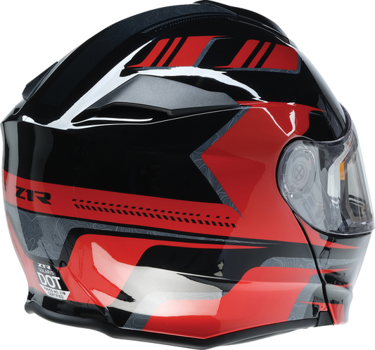 Z1R, Z1R Solaris 2.0 Helmet First Tracks Electric Dual Pane with Sun Visor - Black/Red, 2XL (Part No. 0120-0830)