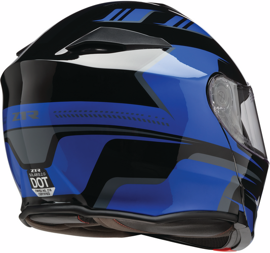 Z1R, Z1R Solaris 2.0 Modular Helmet Slater Blue 2XL - Adjustable Ventilation and Anti-Fog Shield