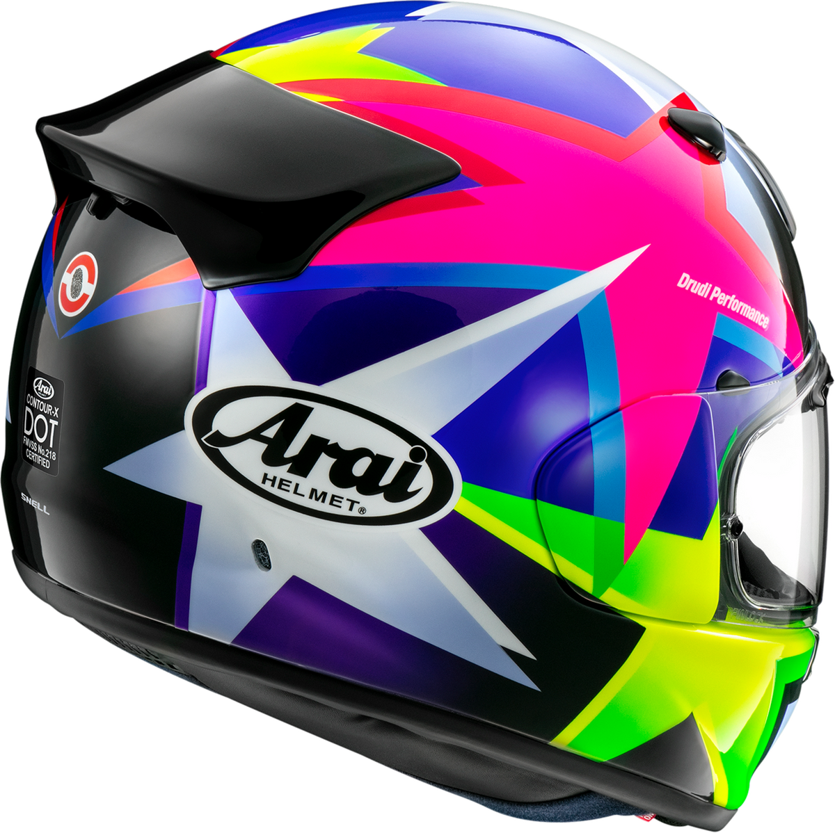 ARAI HELMETS, ARAI HELMETS Contour-X Star Helmet Large - Part 0101-18582 with Advanced Aerodynamic Features