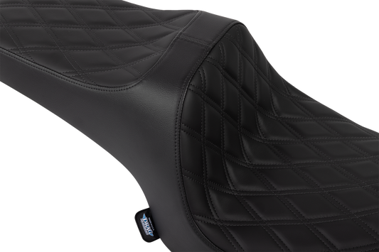 DRAG SPECIALTIES SEATS, DRAG SPECIALTIES SEATS Predator III Seat - Solar Leather, Double Diamond Stitching, Black - Challenger 2020-2025, Part #4718F