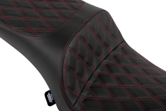 DRAG SPECIALTIES SEATS, Drag Specialties Seats Freedom Seat for Challenger 2020-2025 & Chieftain 2025 with Double Diamond Red Stitch by DRAG SPECIALTIES SEATS Part 4722D