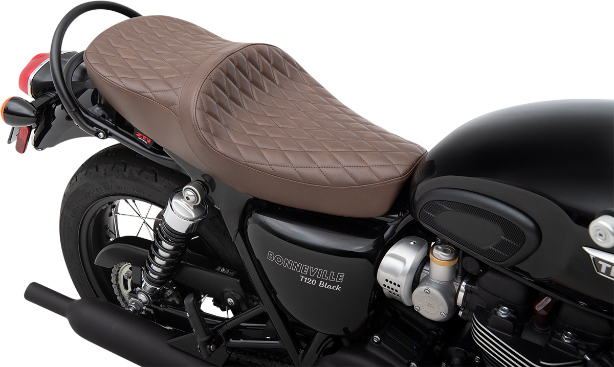 Z1R, Z1R Low Profile Touring Seat for Triumph '16-'26 - Brown Diamond Cover | Part 0810-2219