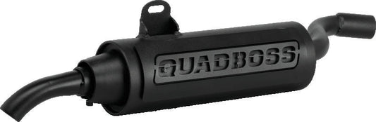 QuadBoss, QuadBoss Slip-On Muffler for Honda ATC250ES 1985-1987 – Black Steel Exhaust with Welded Internals