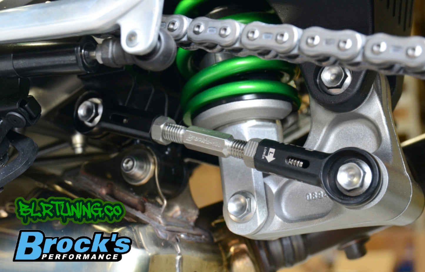 KAWASAKI ZH2 - NINJA H2 - H2 SX REAR ADJUSTABLE LOWERING WINDOW LINK KIT BY BROCKS PERFORMANCE