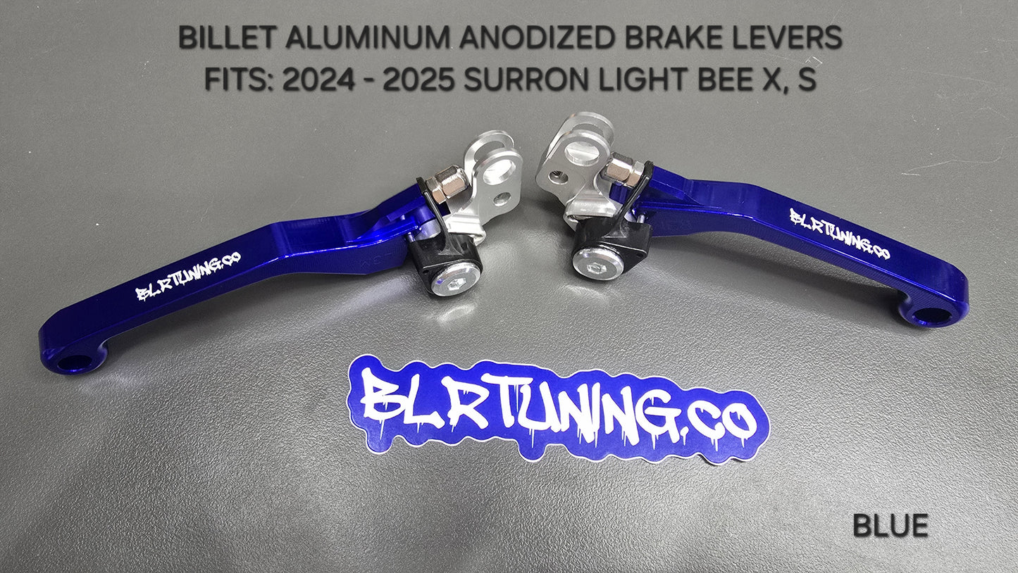 SURRON Sur-Ron LIGHT BEE X S 2024 2025 CNC BRAKE LEVERS ADJUSTABLE BILLET ALUMINUM