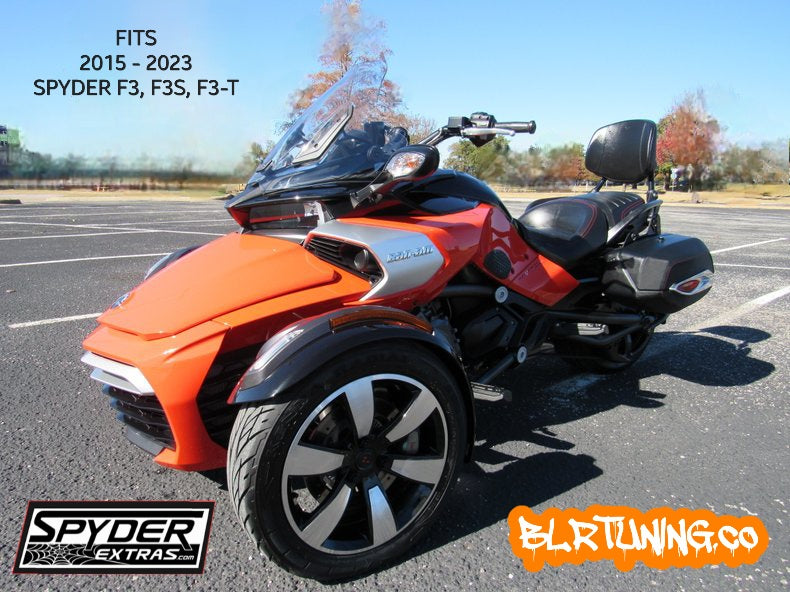 CAN-AM SPYDER F3 STORAGE RACK - REAR PASSENGER BACKREST MOUNTED RACK FOR F3 F3S AND F3-T MODELS