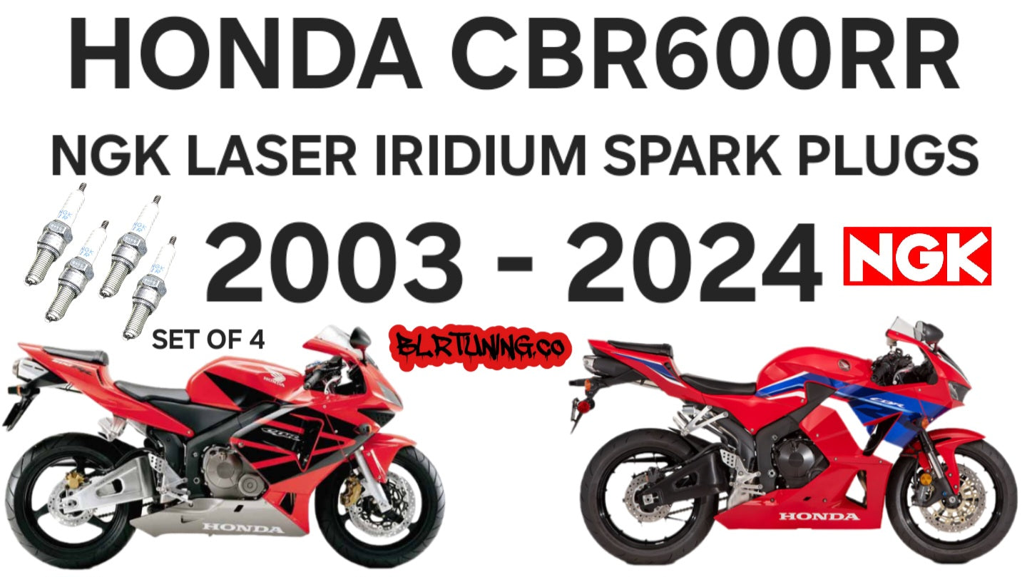 HONDA CBR600RR 2003 - 2024 NGK LASER IRIDIUM SPARK PLUGS – SET OF 4 PRE-GAPPED
