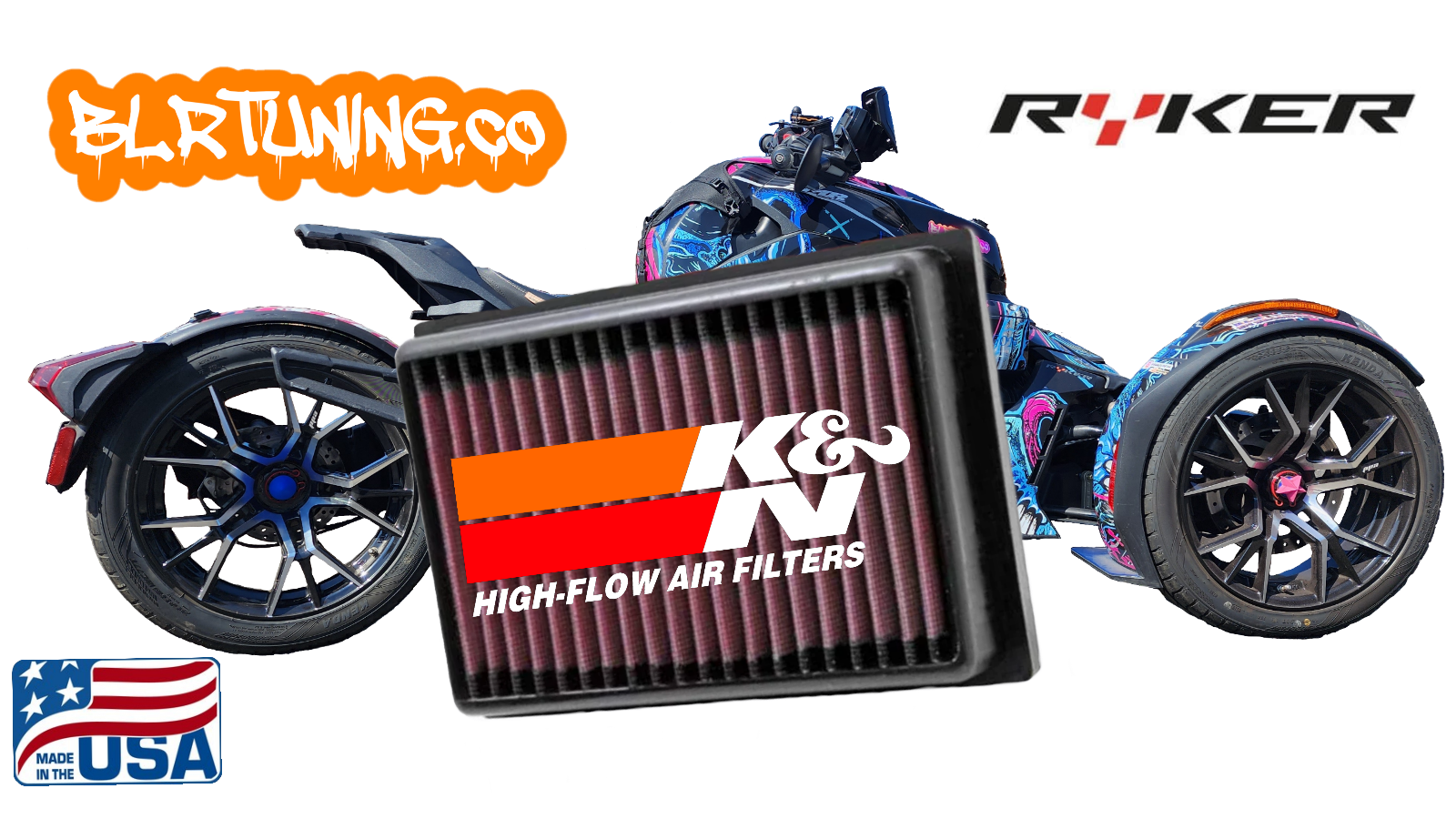 K&N HIGH FLOW FILTER FOR CAN-AM RYKER