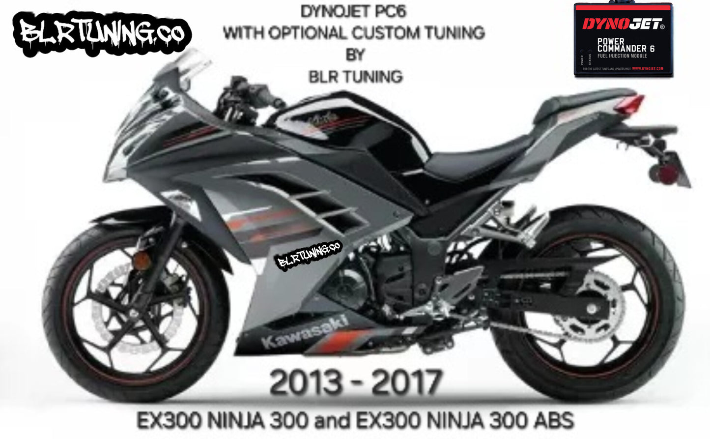 KAWASAKI NINJA 300 EX300 - EX300ABS 2013 - 2017 PC6 BY DYNOJET WITH OPTIONAL CUSTOM TUNING BY BLR TUNING