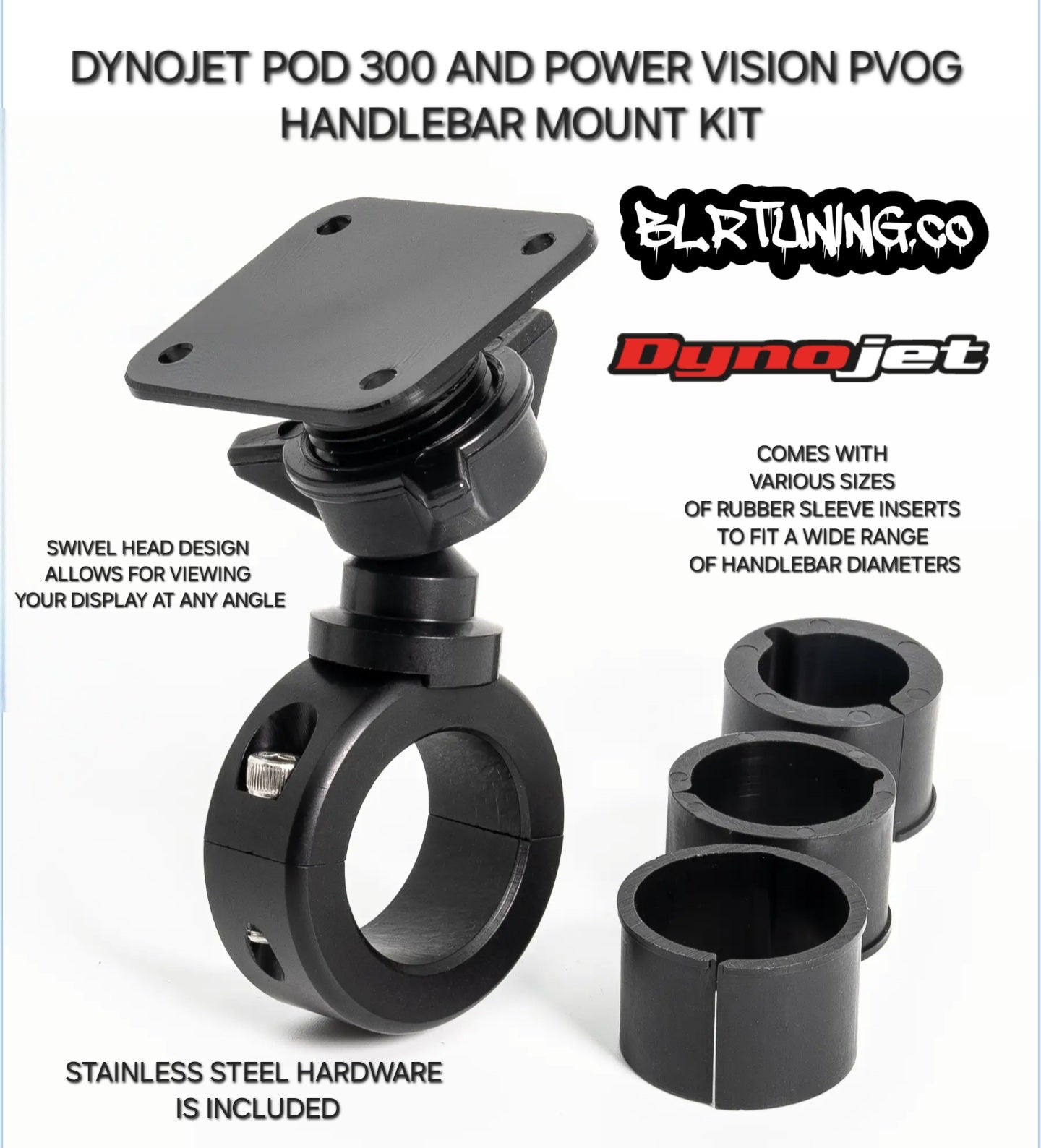 DYNOJET HANDLEBAR MOUNT KIT FOR POD 300 AND ORIGINAL POWER VISION PVOG