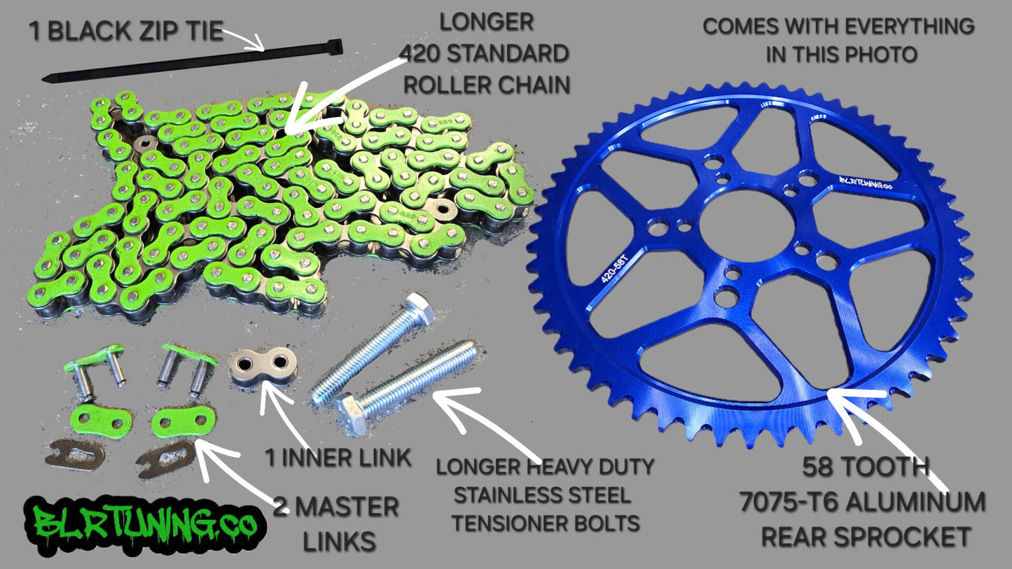 RAWRR MANTIS X 58 TOOTH REAR SPROCKET MAX TORQUE CONVERSION KIT
