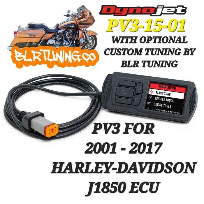 HARLEY DAVIDSON PV3-15-01 FOR 2001 - 2017 J1850 ECU BY DYNOJET WITH OPTIONAL CUSTOM TUNING BY BLR TUNING