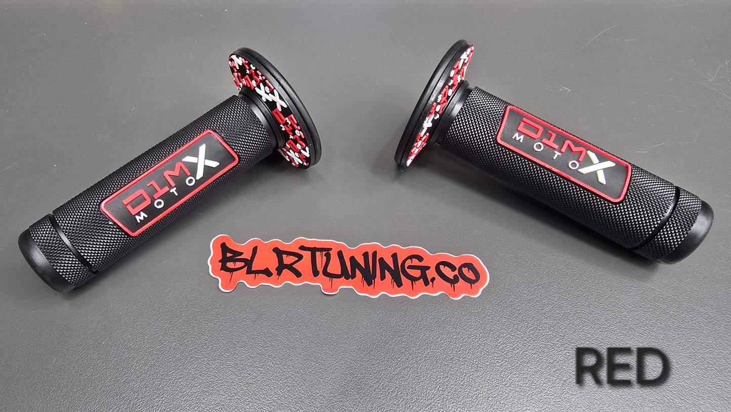 D1M MOTO X HAND GRIPS CLOSED END - FITS 7/8 BARS - FITS ELECTRIC DIRT BIKES - E-BIKES - DIRT BIKE - PIT BIKES