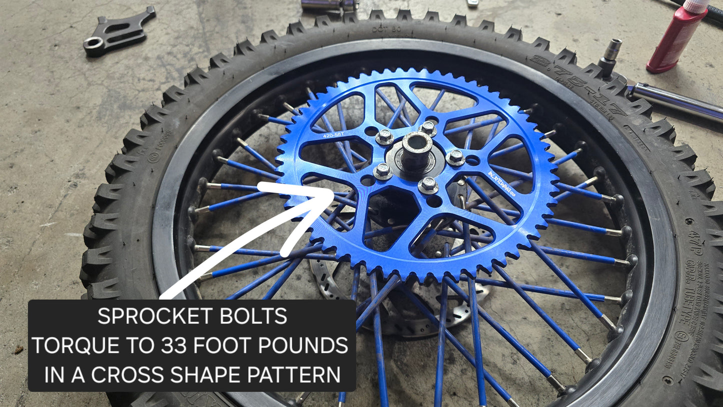RAWRR MANTIS X 58 TOOTH REAR SPROCKET MAX TORQUE CONVERSION KIT