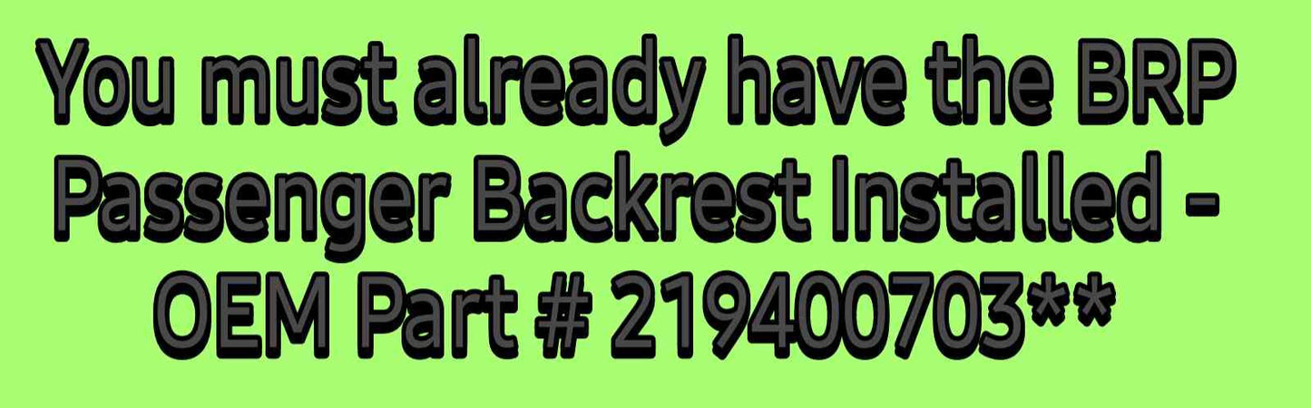 CAN-AM SPYDER F3 STORAGE RACK - REAR PASSENGER BACKREST MOUNTED RACK FOR F3 F3S AND F3-T MODELS