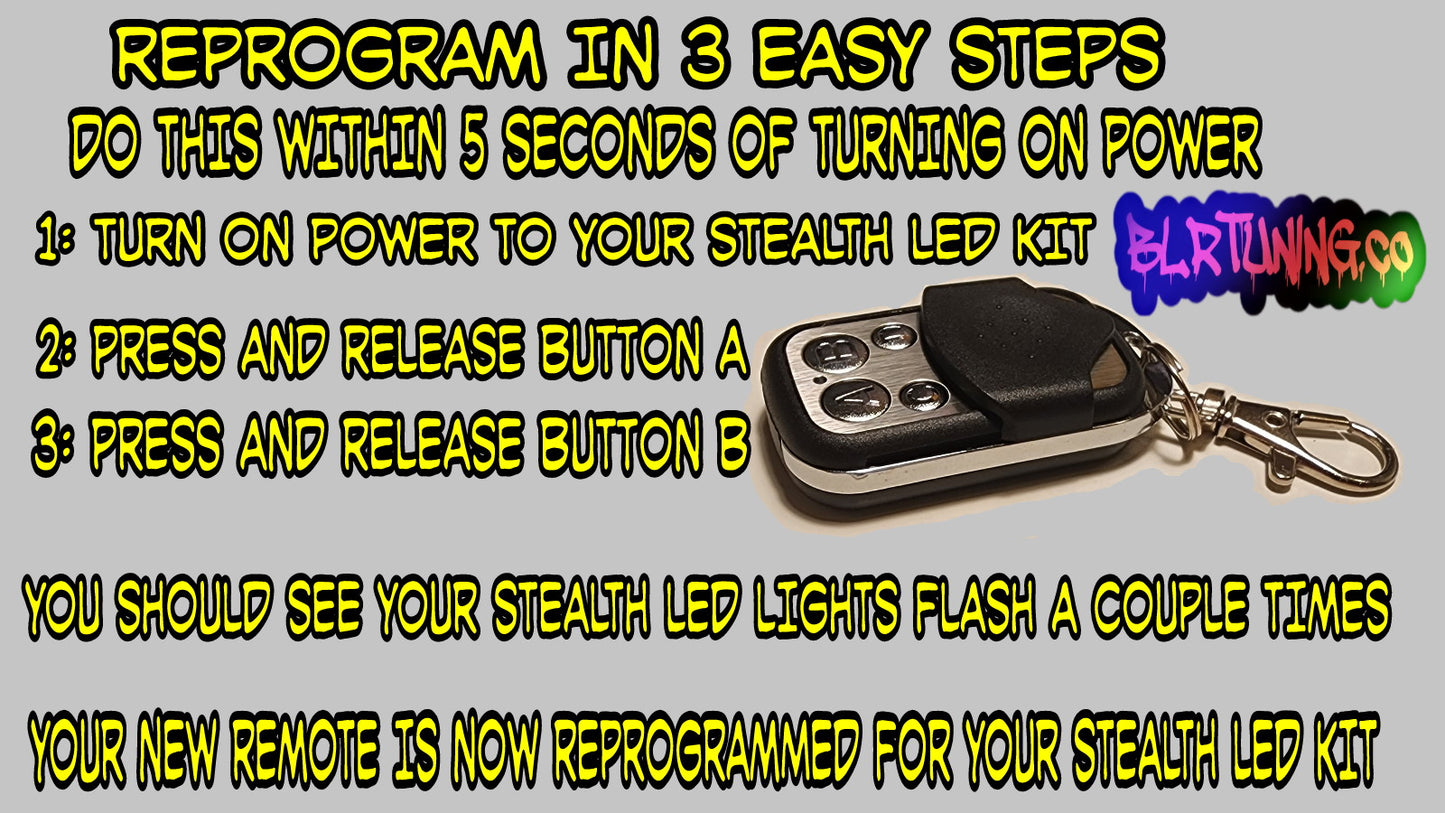 REEMPLAZO REMOTO LED STEALTH